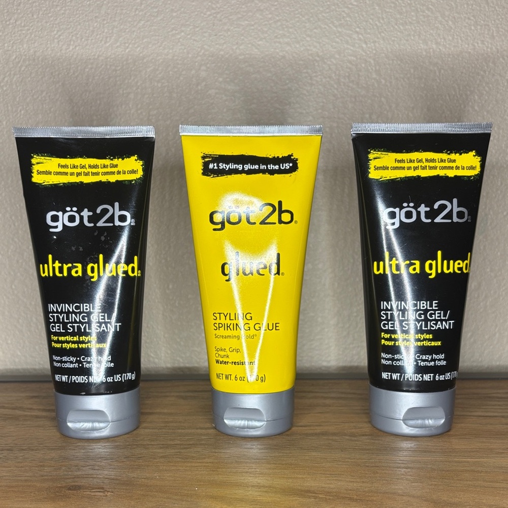 got2b Ultra Glued Styling Gel — Black & Yellow